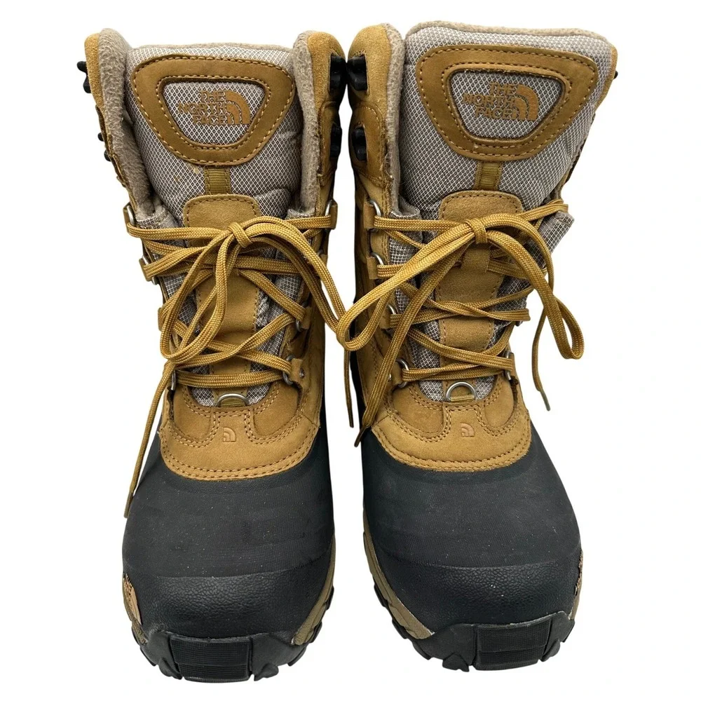 The North Face Chilkat II Winter Boots Mens 8.5 Brown Waterproof Insulated